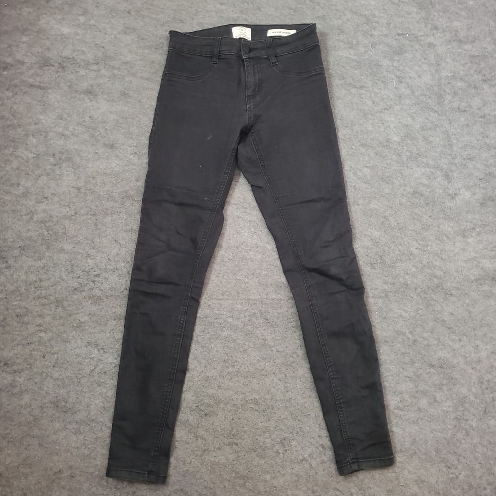 Cotton‎ On Jeans Womens 4 Black Skinny Low Rise Dark Wash Pants Denim Casual